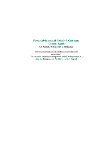 Vorschaubild Cenomi Retail (Fawaz Abdulaziz Al Hokair & Company) Finanzmitteilung 2025-q3