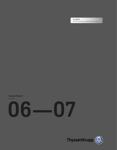 Thumbnail Thyssenkrupp Annual Report 2007