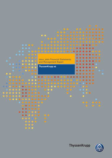 Thumbnail Thyssenkrupp Financial Statement 2005