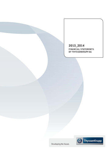 Thumbnail Thyssenkrupp Financial Statement 2014