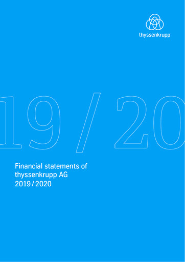 Thumbnail Thyssenkrupp Financial Statement 2020