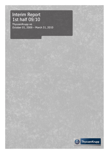 Thumbnail Thyssenkrupp Half-year Report 2010-h1