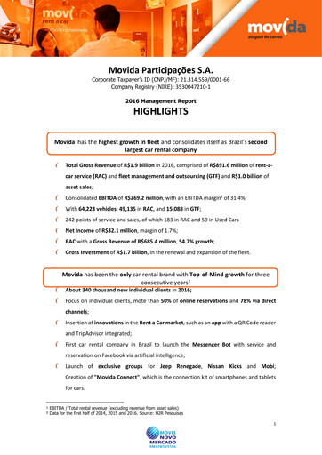 Vorschaubild Movida Participações Finanzmitteilung 2016