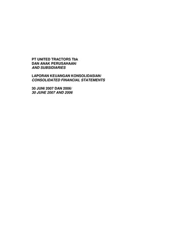 Thumbnail United Tractors
 Half-year Report 2007-h1
