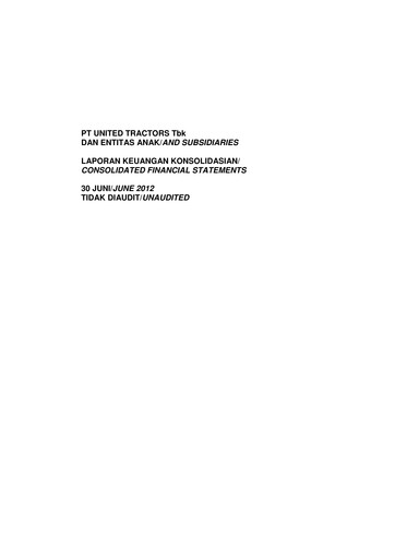 Thumbnail United Tractors
 Half-year Report 2012-h1