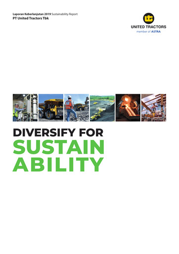 Miniature United Tractors
 Rapport de durabilité 2019