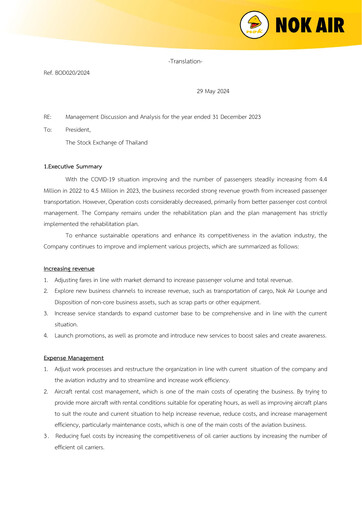 Thumbnail Nok Air Financial Report 2023