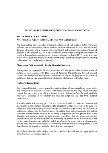 Thumbnail Nok Air Financial Statement 2015