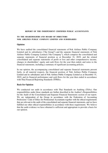 Thumbnail Nok Air Financial Statement 2019