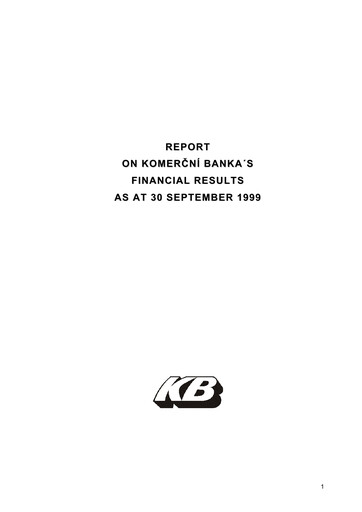Thumbnail Komerční banka Quarterly Report 1999-q3