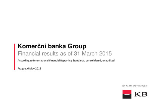Thumbnail Komerční banka Quarterly Report 2015-q1