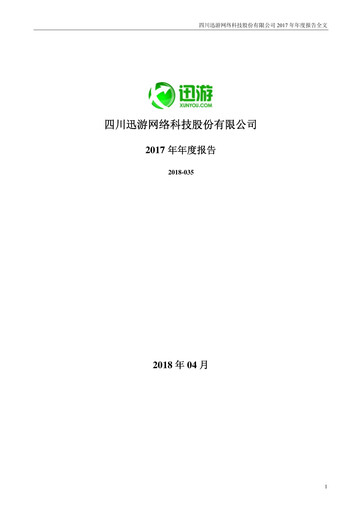 Miniature Sichuan Xunyou Network Technology Rapport annuel 2017