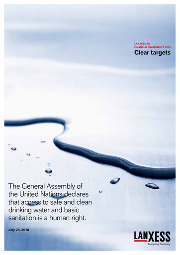 Thumbnail Lanxess Financial Statement 2010