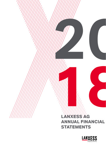 Thumbnail Lanxess Financial Statement 2018