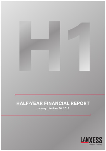 Thumbnail Lanxess Half-year Report 2016-h1