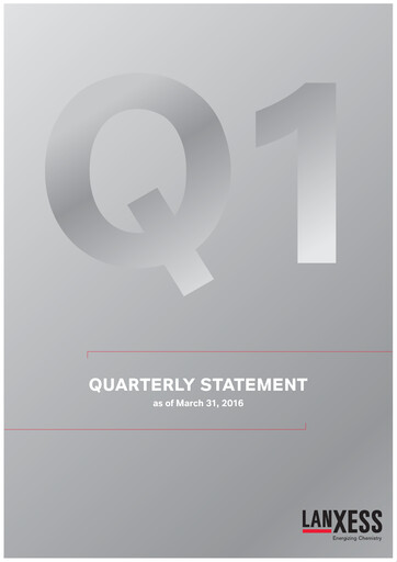 Thumbnail Lanxess Quarterly Report 2016-q1