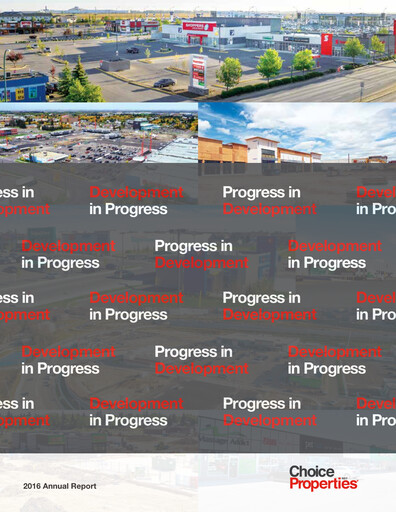 Thumbnail Choice Properties REIT Annual Report 2016