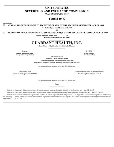 Thumbnail Guardant Health
 Annual Report 2019