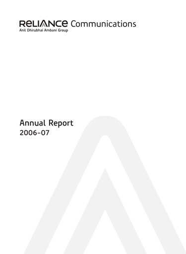 Vorschaubild Reliance Communications
 Jahresbericht 2006-2007