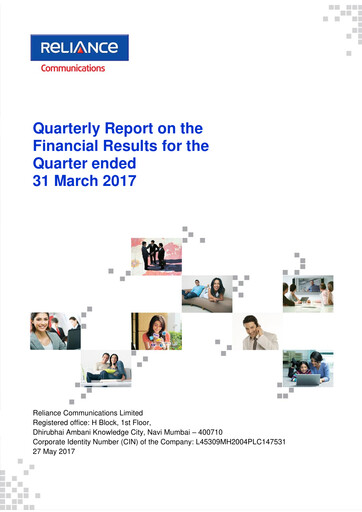 Thumbnail Reliance Communications
 Quarterly Report 2017-q4