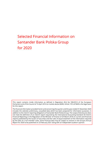 Thumbnail Santander Polska Quarterly Report 2020-q4