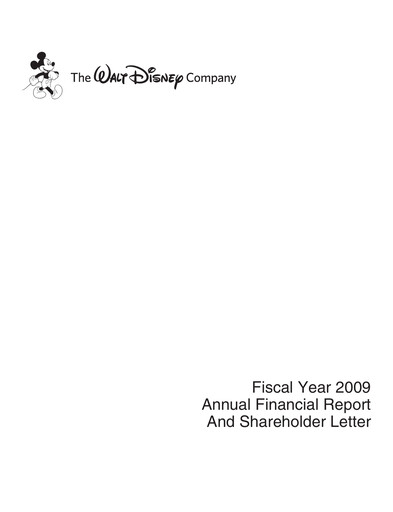 Thumbnail Walt Disney Annual Report 2009
