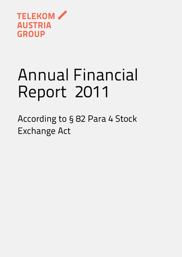Thumbnail A1 Telekom Austria Financial Statement 2011