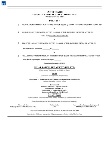 Thumbnail Gilat Satellite Networks Annual Report 2023