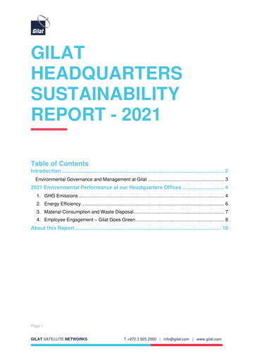 Thumbnail Gilat Satellite Networks Sustainability Report 2021
