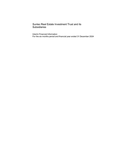 Thumbnail Suntec REIT
 Financial Report 2024