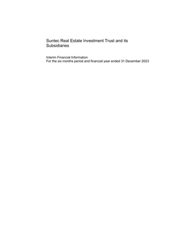 Thumbnail Suntec REIT
 Financial Statement 2023