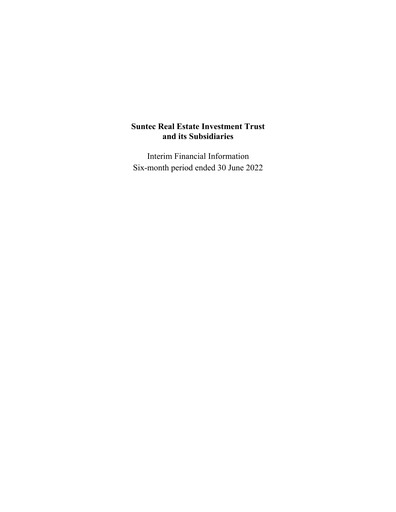 Thumbnail Suntec REIT
 Half-year Report 2022-h1