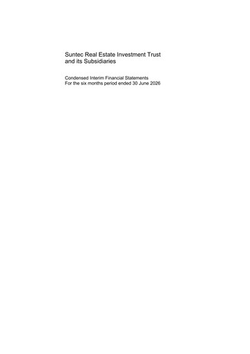 Thumbnail Suntec REIT
 Half-year Report 2026-h1