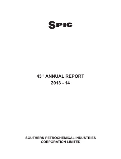 Thumbnail Southern Petrochemical Industries Corp Annual Report 2013-2014