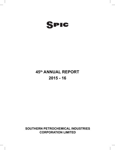 Thumbnail Southern Petrochemical Industries Corp Annual Report 2015-2016