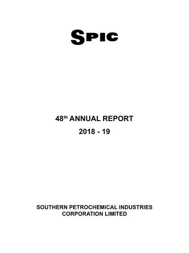 Thumbnail Southern Petrochemical Industries Corp Annual Report 2018-2019