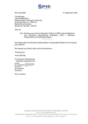 Thumbnail Southern Petrochemical Industries Corp ESG Report 2022-2023