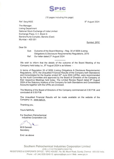 Thumbnail Southern Petrochemical Industries Corp Quarterly Report 2024-q1