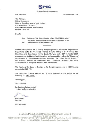 Thumbnail Southern Petrochemical Industries Corp Quarterly Report 2024-q2