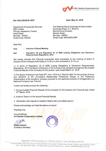 Thumbnail Navkar Corp
 Quarterly Report 2018-q4