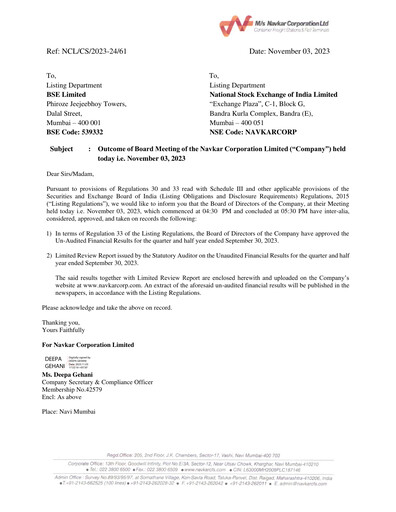 Thumbnail Navkar Corp
 Quarterly Report 2023-q2