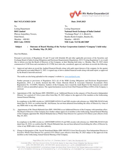 Thumbnail Navkar Corp
 Quarterly Report 2023-q4