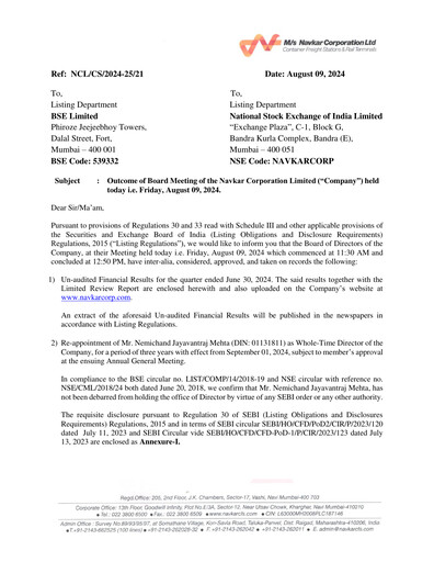 Thumbnail Navkar Corp
 Quarterly Report 2024-q1