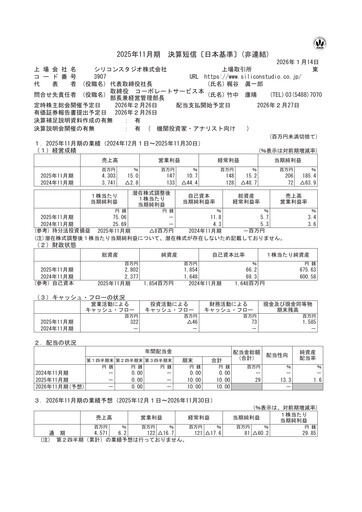 Thumbnail Silicon Studio Financial Report fy2025