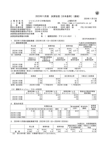 Thumbnail Silicon Studio Financial Statement fy2023