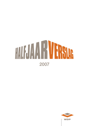 Thumbnail Warehouses De Pauw Half-year Report 2007-h1