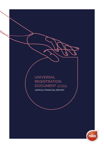 Miniature Rubis Document d'enregistrement universel 2022