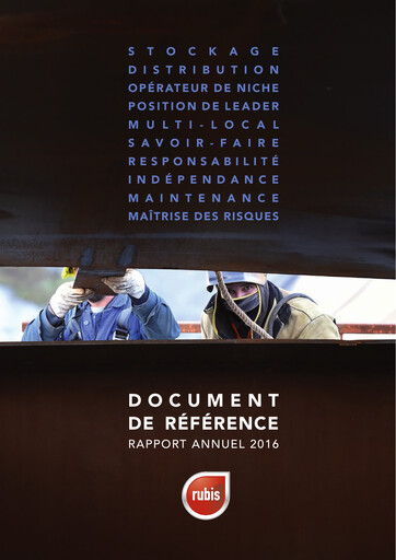 Miniature Rubis Document d'enregistrement universel 2016
