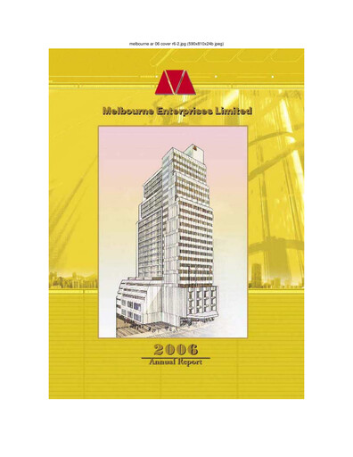 Thumbnail Melbourne Enterprises Annual Report 2005-2006