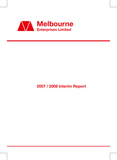 Vorschaubild Melbourne Enterprises Halbjahresbericht 2007-2008